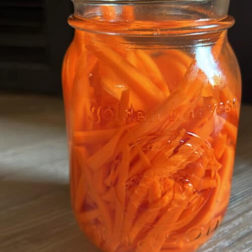 Vietnamese Quick Pickled Carrots in Jar