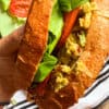 vegan chickpea pesto sandwich