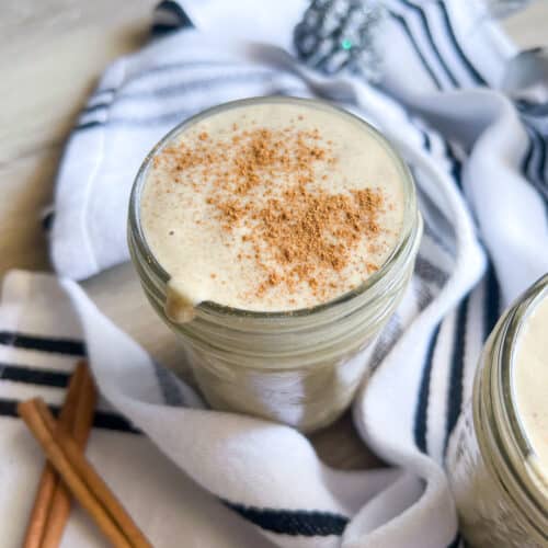 Healthy Eggnog Protein Smoothie Vegan