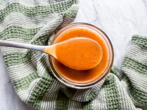 Easy Enchilada Sauce Vegan With Spoon