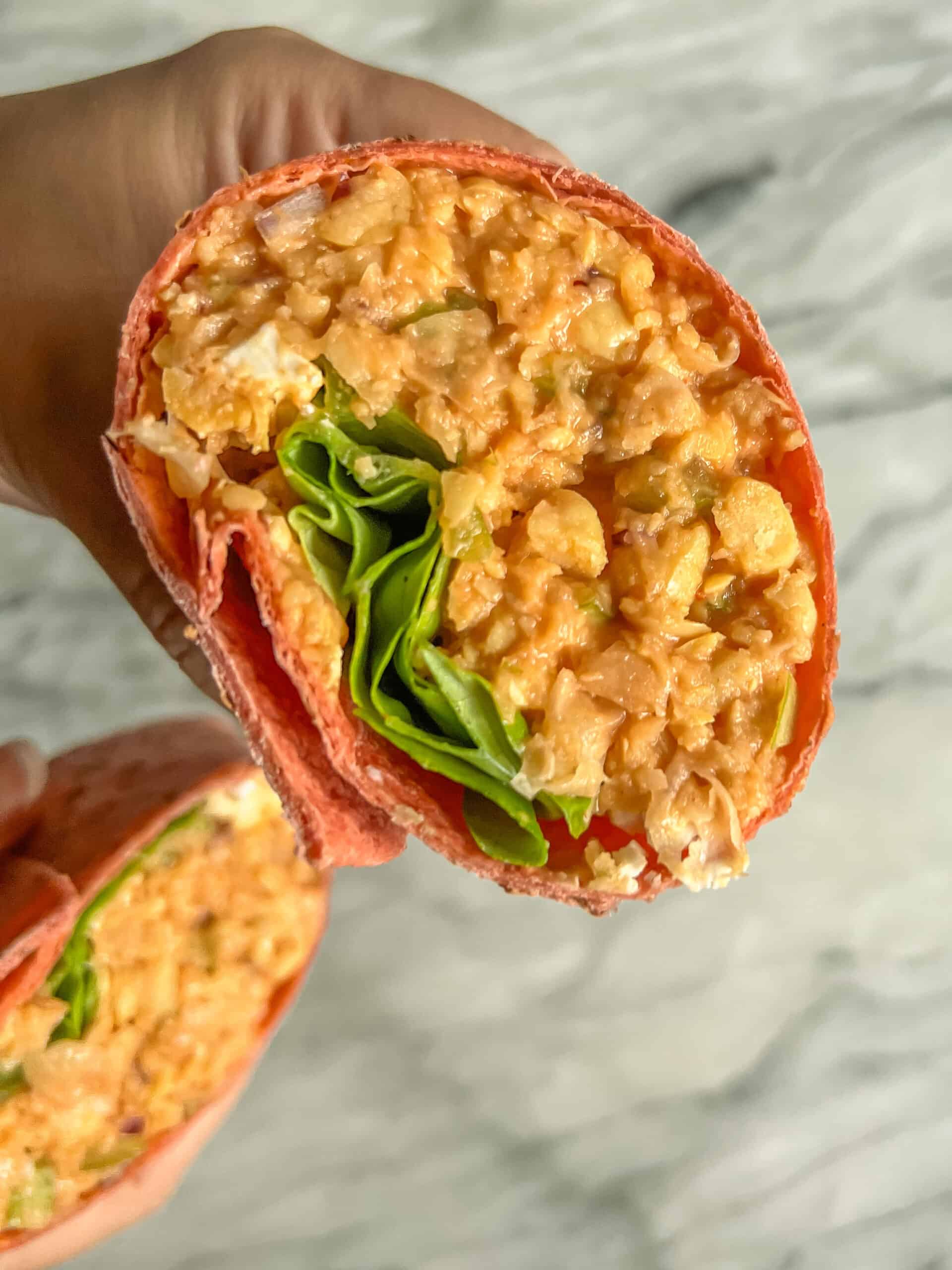 Easy Chickpea Buffalo Wrap Vegan Ready in Under 5 Minutes