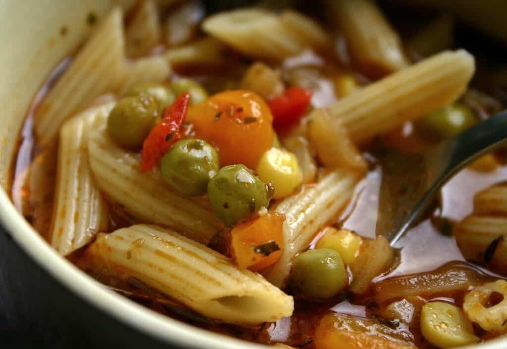Minestrone Soup Close Up