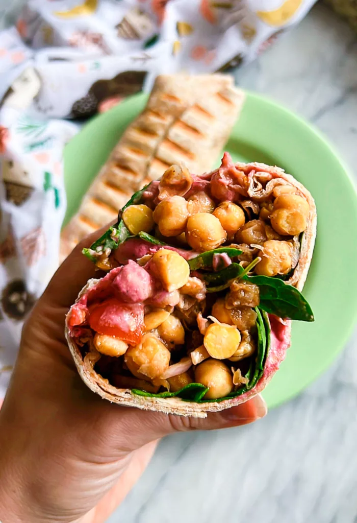 Mediterranean Chickpea Wrap Vegan