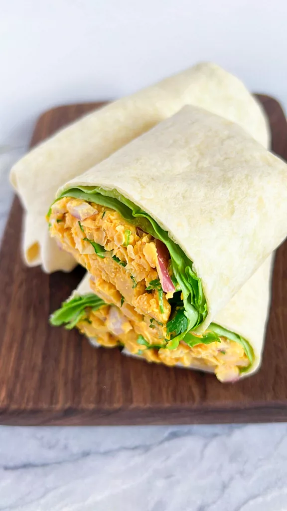 Chickpea Curry Wrap stacked