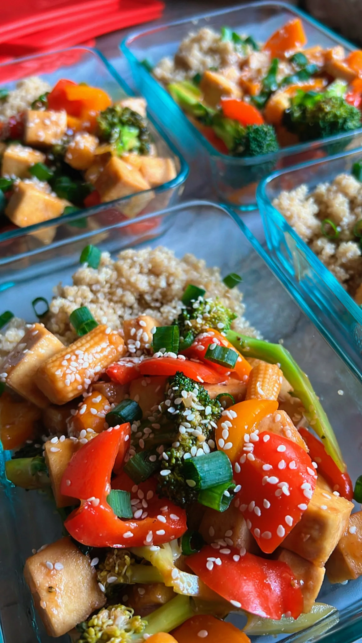 Miso Maple Tofu and Quinoa Vegan Meal Prep Essy Cooks