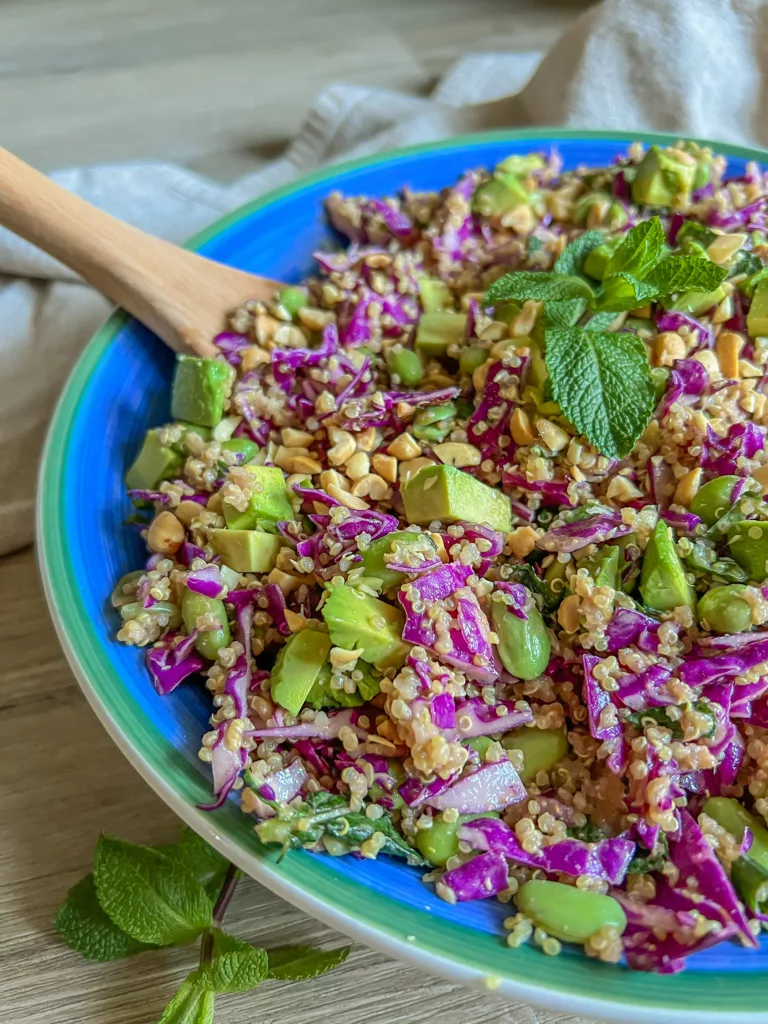 Quinoa Salad with Peanut Dressing