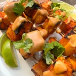 tofu skewers on plate