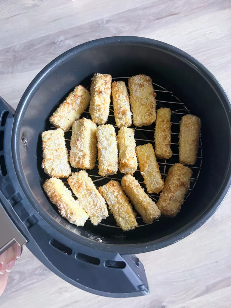 breaded tofu in air fryer cooked