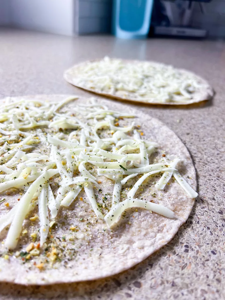 air fryer tortilla garlic bread vegan