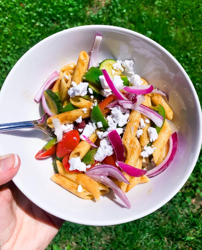 pasta salad with balsamic dressing