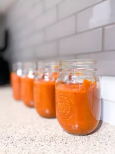 vegetable tomato pasta sauce in jars