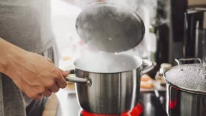 How to Boil Potatoes pot on stove