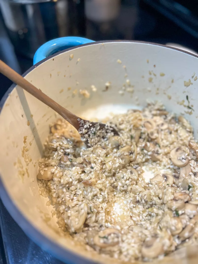 vegan mushroom risotto