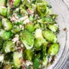 roasted brussels sprouts recipe in glass bolw