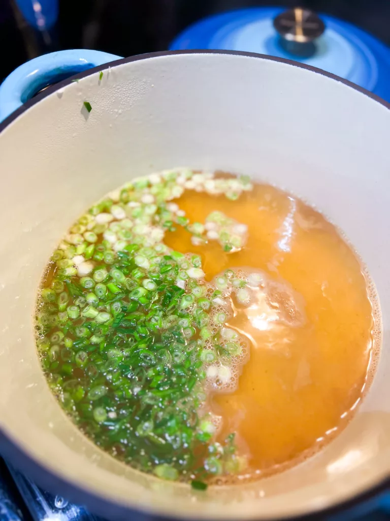 Vegan Miso Soup in dutch oven