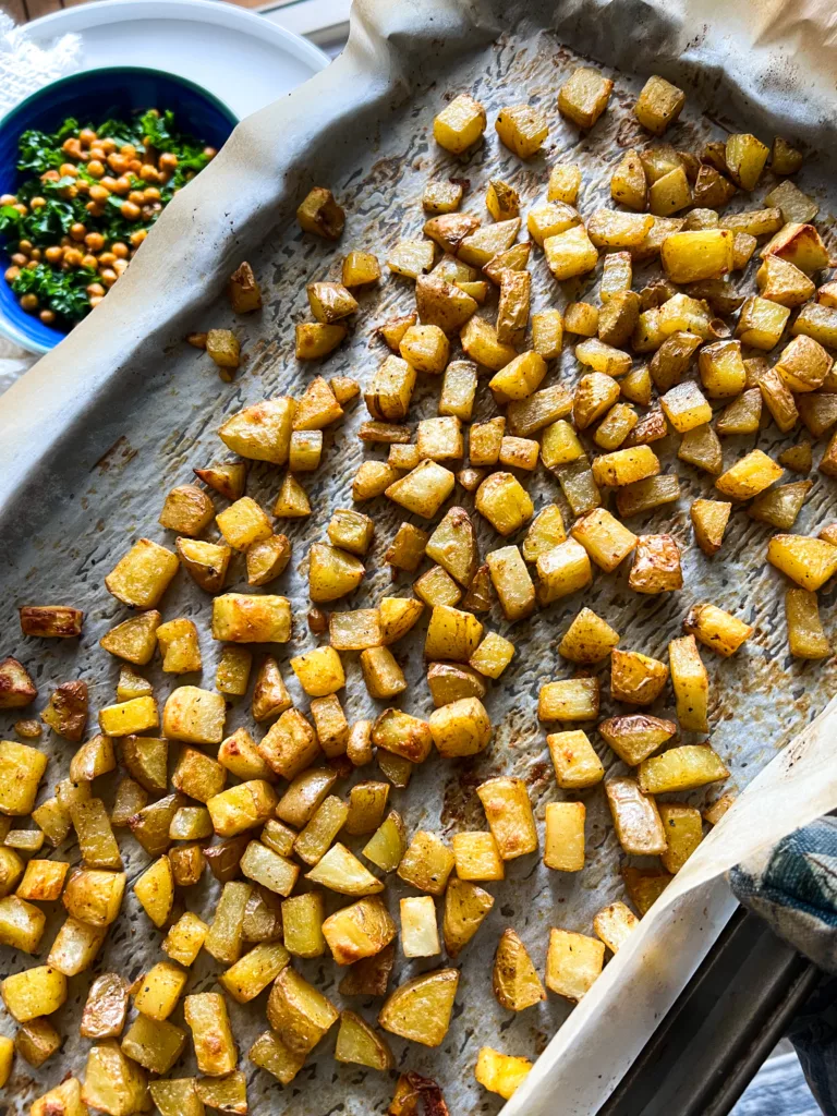 Roasted Potato on baking sheets