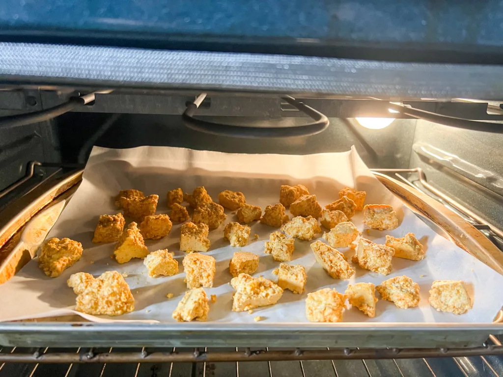 tofu bites in oven baking