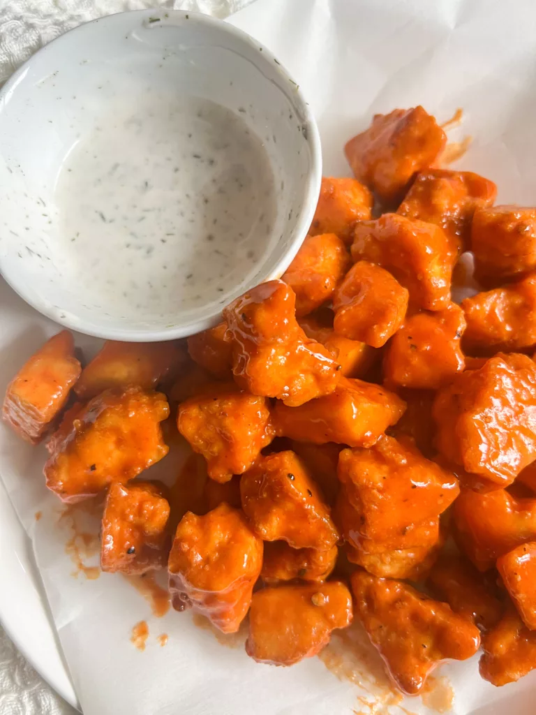 Buffalo Tofu Bites Vegan