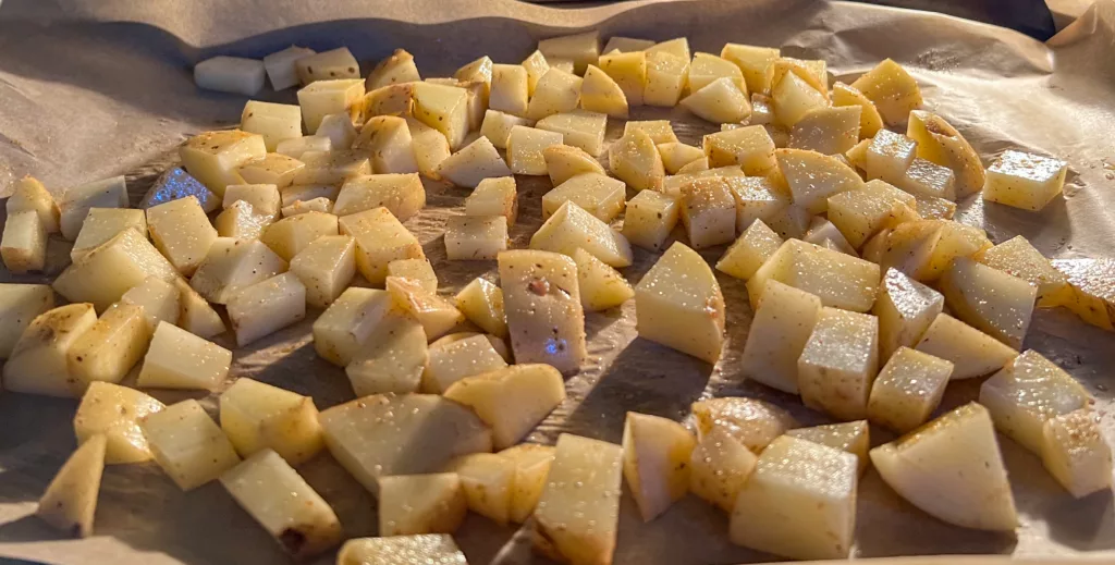 potatoes on sheet pan