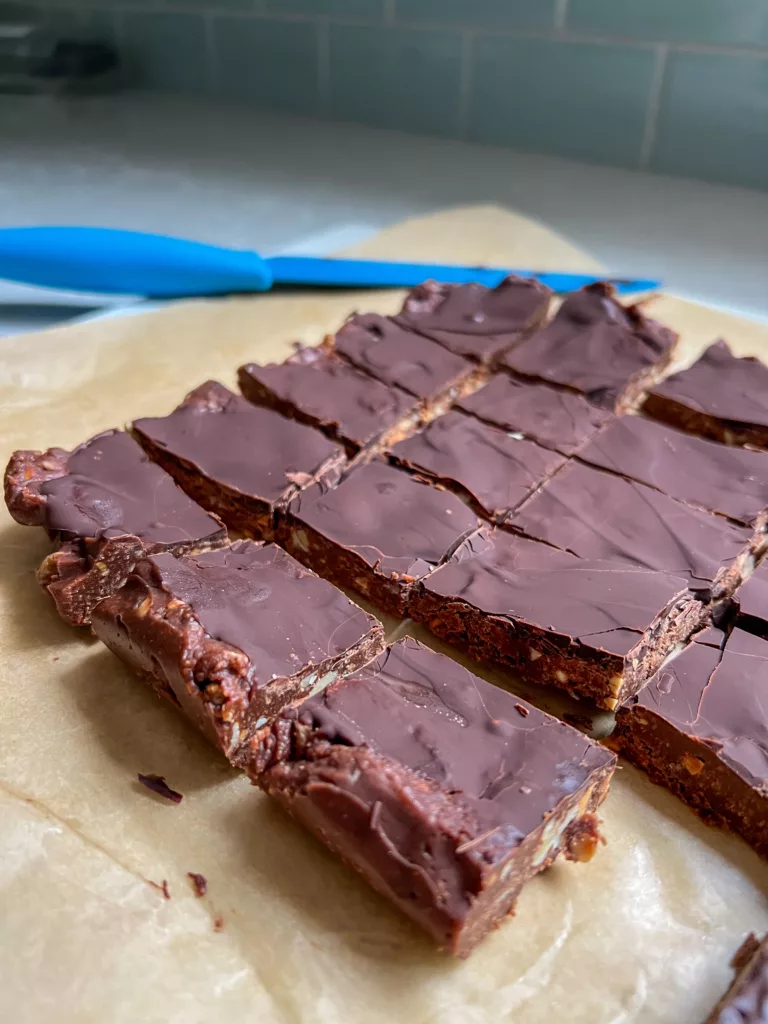 Easy Vegan Fudge Chocolate No Bake Brownie Bars