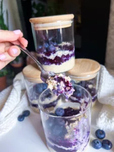 overnight oats blueberry lemon