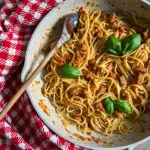 Pasta And Sun Dried Tomatoes With Vegan Sausage