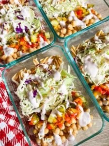 Chickpea Pasta Salad Meal Prep