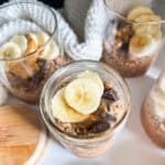 peanut butter banana overnight oats