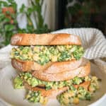 chickpea salad sandwich plant based