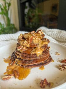 chocolate protein pancakes vegan