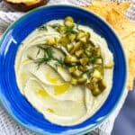 dill pickle hummus with White beans