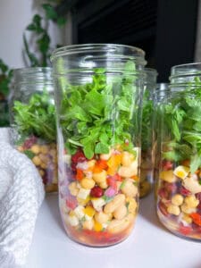3 Bean Salad Mason Jar Meal Prep
