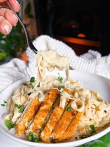 vegan chicken alfredo