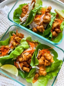 Lettuce Wraps with Peanut Sauce Meal Prep