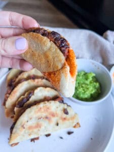 crispy bean tacos
