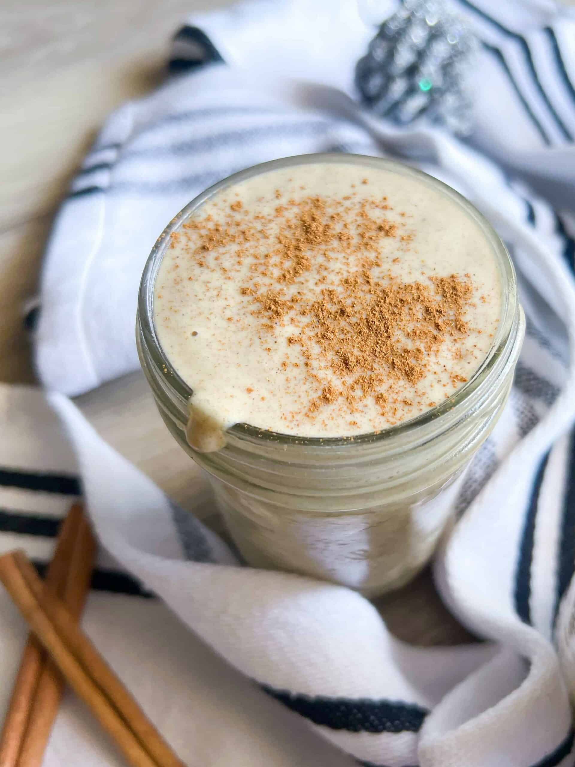 Healthy Eggnog Protein Smoothie Vegan