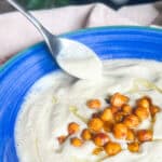 Creamy Vegan Cauliflower Soup Recipe With Roasted Chickpeas