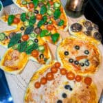 Christmas Tree and Snowman Pizza