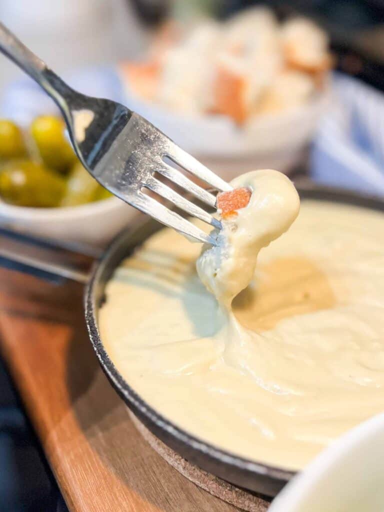 bread in dairy free cheese fondue recipe