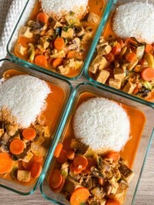 Easy Thai Red Curry Meal Prep Vegan