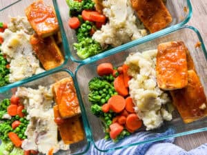 Marmalade Tofu, Potatoes and Veg Meal Prep