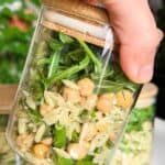 meal prep Asparagus Pasta Salad with chickpeas