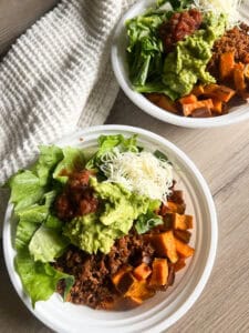 Taco Bowl Vegan with TVP beef Meal Prep