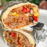 One Pot Easy Vegan Freezer Burritos