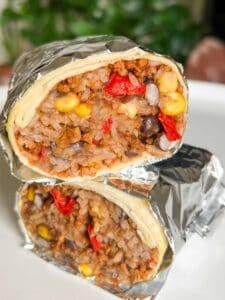 One Pot Easy Vegan Freezer Burritos