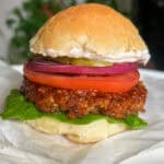 TVP burger on bun recipe