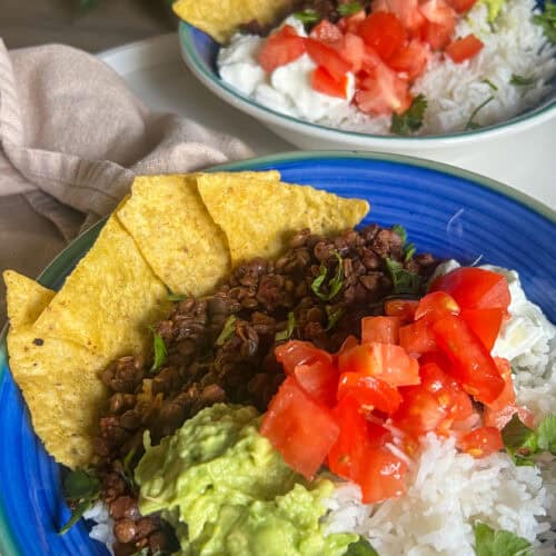 Vegan Chipotle Lentil Bowls