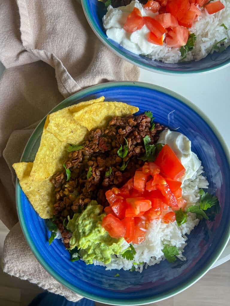 Chipotle Lentil Bowls Vegan