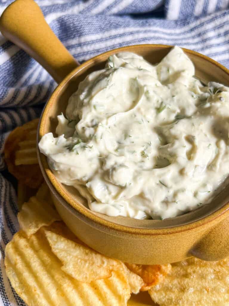 healthy dill pickle dip