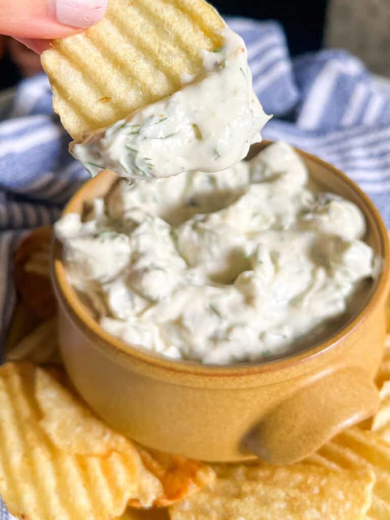 healthy dill pickle dip